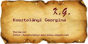 Kosztolányi Georgina névjegykártya