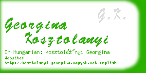 georgina kosztolanyi business card